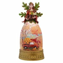 Flash Sale 🌟 Traditions Lighted Harvest Goddess Cornucopia Spinning Water W/Harvest TruckLantern ⭐
