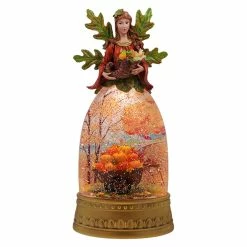 Promo 👏 Traditions Lighted Harvest Goddess Spinning Water Lantern With Wheelbarrow 🥰