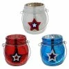 Outlet 🤩 Traditions Mercury Glass Americana Mason Jar Candle Holders Set/3 😉