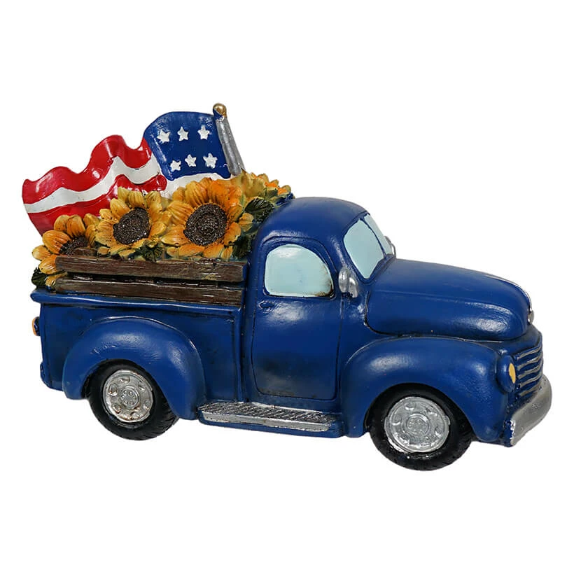 Outlet π Traditions Blue Americana Truck With Sunflowers & Waving Flag π― 3 Outlet π Traditions Blue Americana Truck With Sunflowers & Waving Flag π―