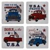 Cheap 🔔 Traditions Wood Americana Truck Coasters In Wood Tray Set/4 🔔 -Ornament shop SS2628840