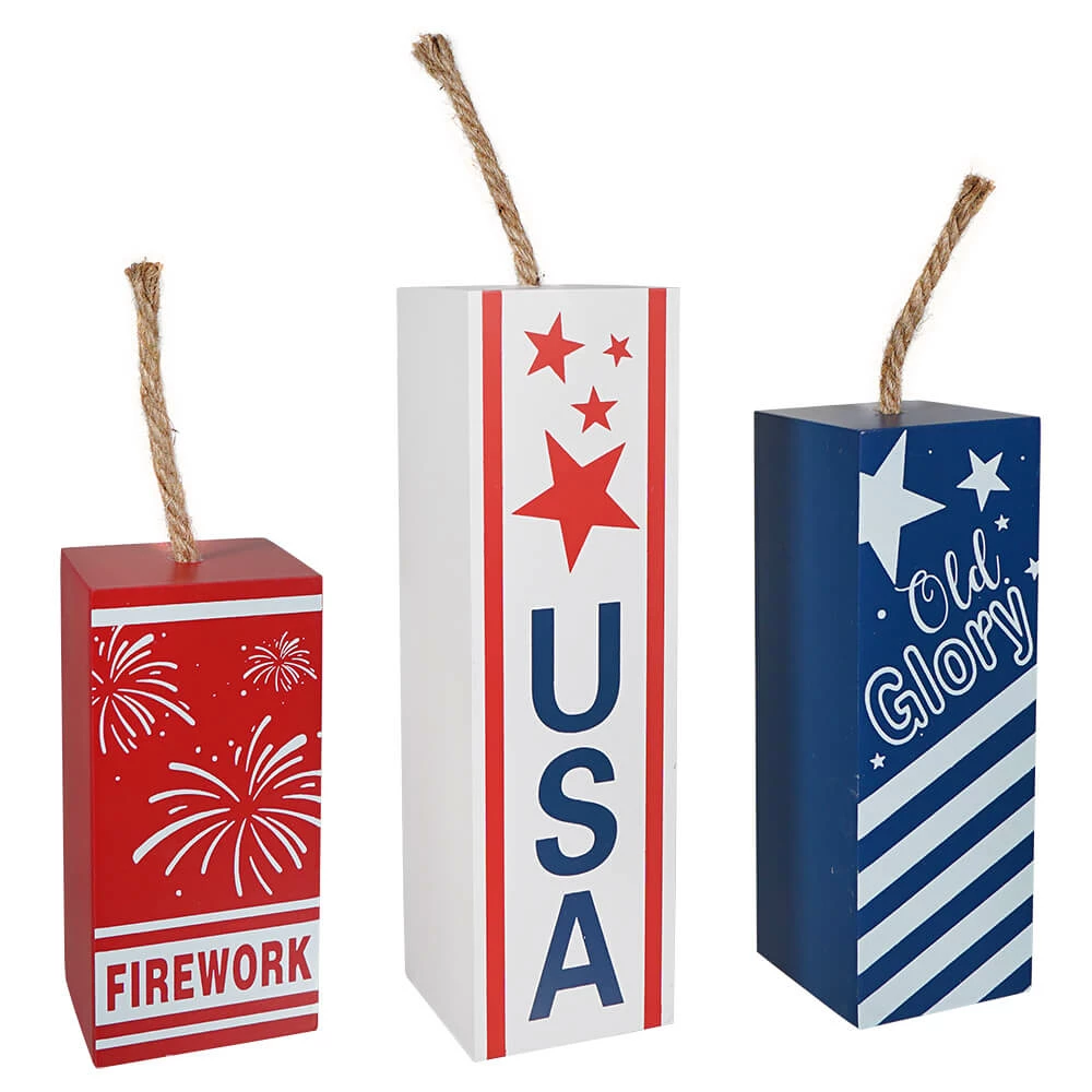 Deals π Traditions Wood Americana Firework Blocks Set/3 π 4 Deals π Traditions Wood Americana Firework Blocks Set/3 π - Image 2