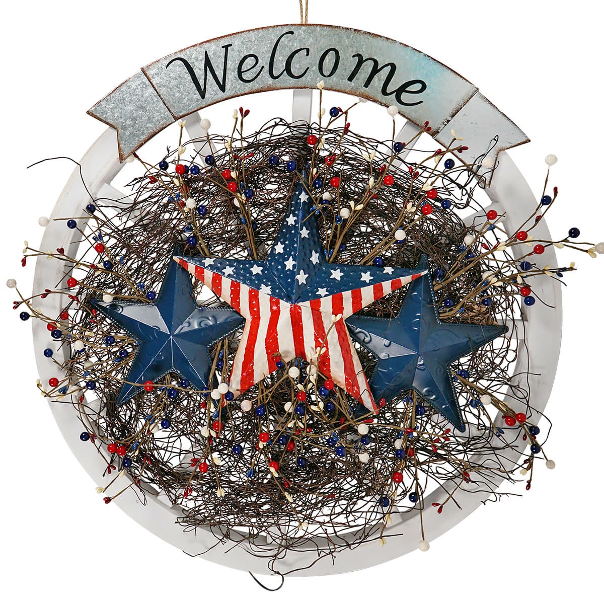 Buy π Traditions Wood Wall Sign With Americana Wreath & Metal Stars β€οΈ 3 Buy π Traditions Wood Wall Sign With Americana Wreath & Metal Stars β€οΈ