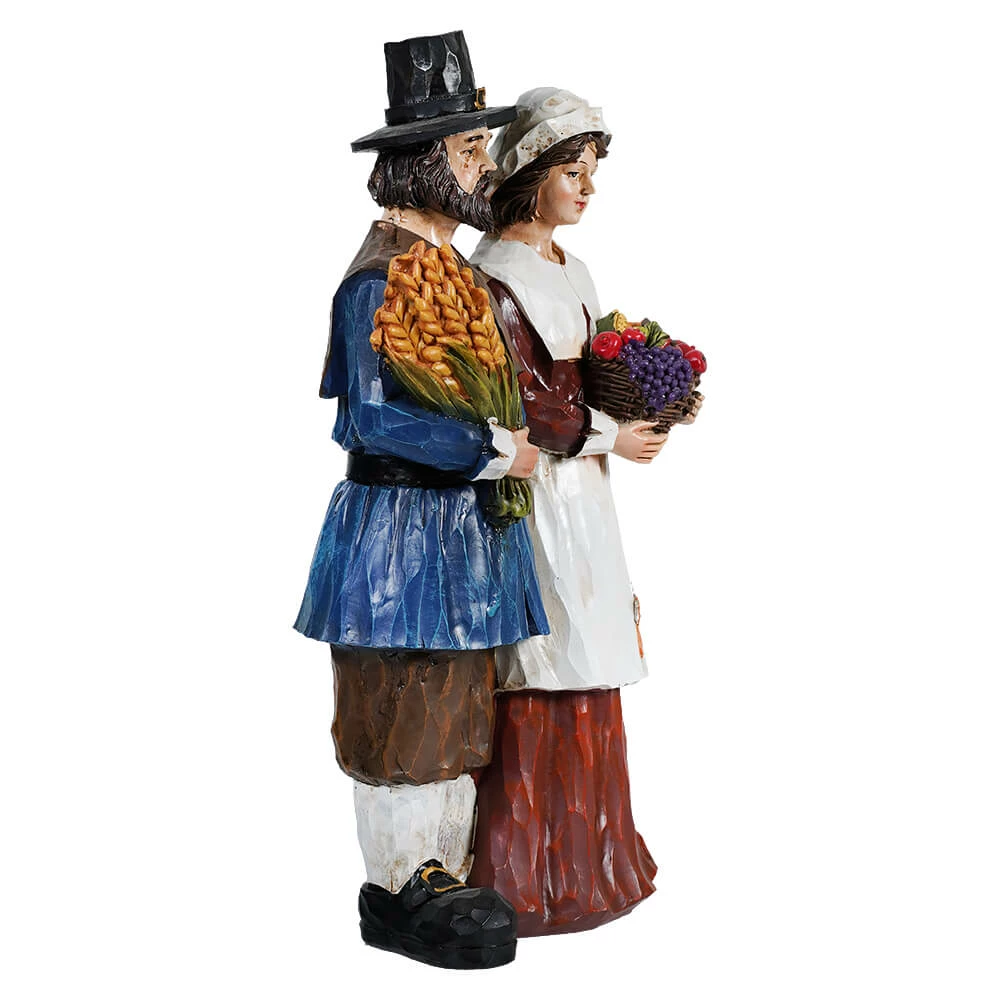 Best reviews of ✔️ Traditions Resin Wood Carved Finish Harvest Pilgrim Couple ⌛ 4 Best reviews of ✔️ Traditions Resin Wood Carved Finish Harvest Pilgrim Couple ⌛ - Image 2