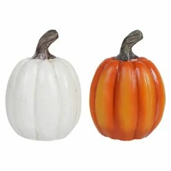Hot Sale 🌟 Traditions Orange & White Resin Harvest Pumpkins Set/2 ⌛ -Ornament shop SS2654160c