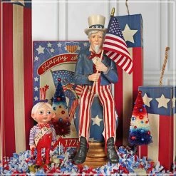 Coupon 😀 Traditions Uncle Sam On Pedestal 😀 -Ornament shop TD9005e