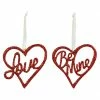 Deals ❤️ Traditions Valentine Heart Ornaments Set/2 👍 -Ornament shop TF9104