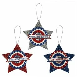 Best reviews of ⭐ Traditions Americana Glitter Star Ornaments Set/3 🧨