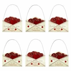 Buy 🎉 Traditions Valentine Envelope Ornaments Set/6 ⭐