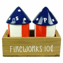 Cheapest 🔥 Traditions Fireworks With Crate Salt & Pepper Shakers Set/3 🛒