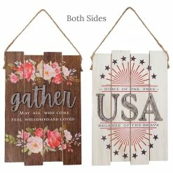 Hot Sale 😍 Traditions Reversible Family Americana Slat Decor 🔥